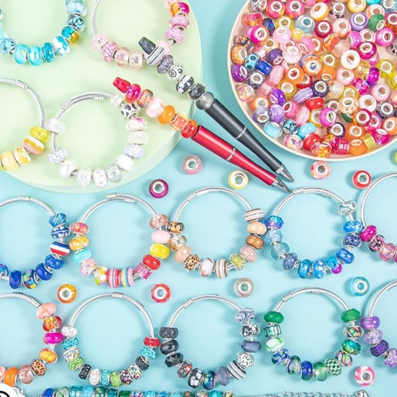 European Large Hole Beads All Purple Lot of 6 - Picture 8 of 9